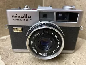 Minolta Hi-Matic F fotocamera pellicola telemetro 38 mm F2.7 dal Giappone NON TESTATA! - Foto 1 di 7