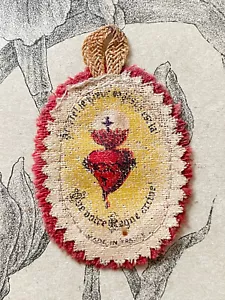 Relique étoffe Coeur Sacré de Jésus que votre règne arrive! - Bild 1 von 3