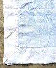 Portuguese Linen Jacquard Square Tablecloth Texteis Iris Blue White 64"x60"