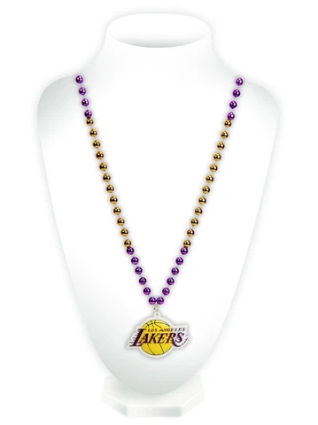 Los Angeles Lakers Sport Beads with Medallion Cover