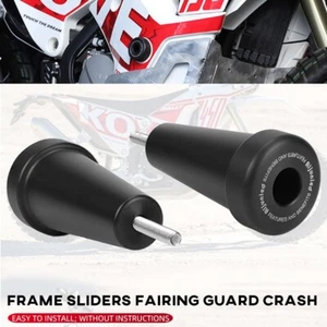 Frame Sliders Fairing Guard Crash Pad Protector For KOVE 450 Rally 2023 Black - Picture 1 of 14