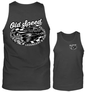 Altes Speed Car Hot Rod Oldtimer Oldtimer Automobil Grafik Tank Top - Bild 1 von 8