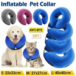 Protective Inflatable Dog Cone Collar Soft Healing Recovery Collar For Dog Cat - Picture 1 of 13