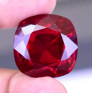 Cuscino rosso sangue naturale 63,50 carati certificato impeccabile pietra preziosa sfusa impeccabile - Foto 1 di 5