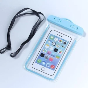 Waterproof Phone Pouch with Lanyard Underwater Universal Mobile Cover Dry Bag UK - Picture 1 of 3