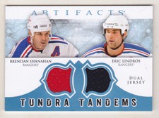 12-13 Artifacts Eric Lindros Brendan Shanahan Jersey Tundra Tandems Rangers 2012
