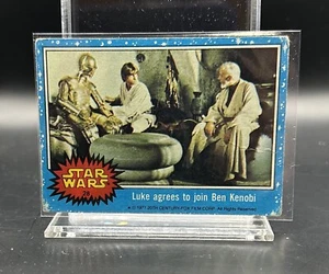 1977 Topps Star Wars Luke Skywalker accetta di unirsi a Ben Obi Wan Kenobi #28 Jedi - Foto 1 di 2