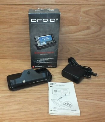 Motorola Multimedia Docking Station & AC Power Supply In Box For Droid / Droid 2 - Image 1 of 4