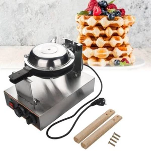 1.4KW Elektrisch Eiwaffeleisen Ei Kuchen WaffleMaker Edelstahl Puff Bubble Baker - Bild 1 von 9
