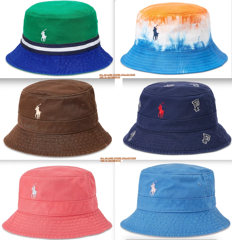 Polo Ralph Lauren цвет блока ~ в полоску группы саржи ведро шляпа выбрать один - Изображение 1 из 1