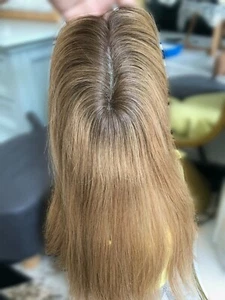 16" 5x6.5" Rooted Blonde European Remy Hair Toppers 8/27 - Picture 1 of 11