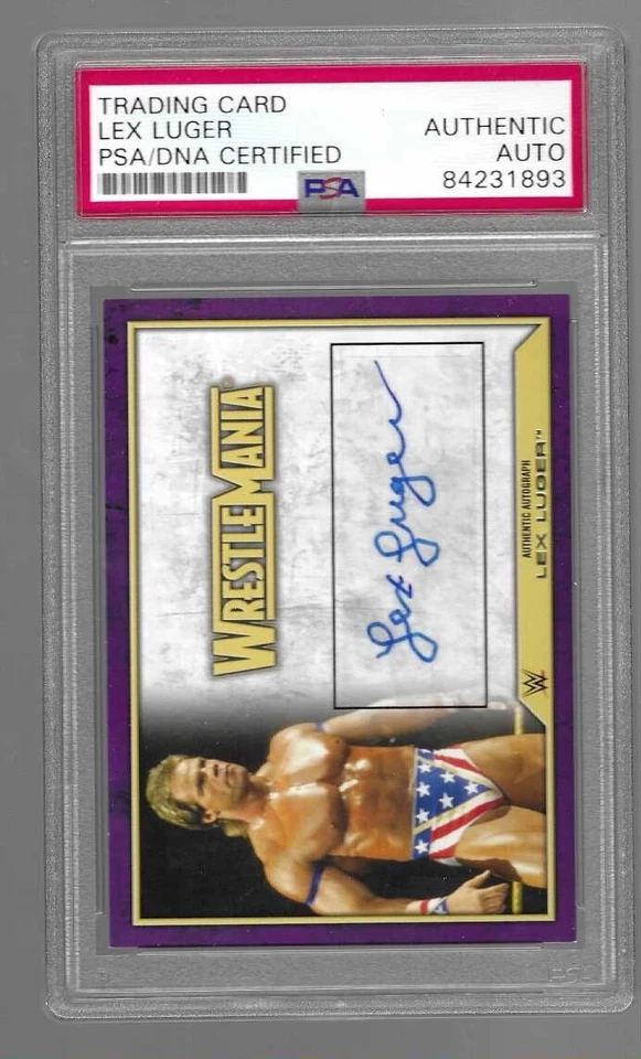 LEX LUGER 2014 TOPPS WWE  ROAD TO WRESTLEMANIA AUTO CARD  PSA AUTHENTIC - Image 1 of 1