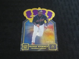 2001 Pacific Gold Crown Die Cut Purple # 15 Manny Ramirez Indians 39/50 - Picture 1 of 2