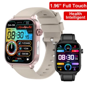 1.96 inch Sports Men Smart Watch Bluetooth Call AI Voice SOS Women Smartwatch - Picture 1 of 23