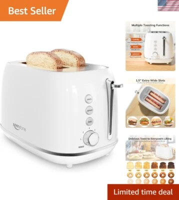 2 Slice Stainless Steel Toaster Retro with 6 Bread Shade Settings, Bagel, Can... - Image 1 of 4