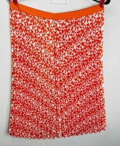 New Future Collective Women’s Maxi Fluted Skirt Orange White  Size 16W / 18W - Picture 1 of 5