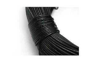 Leather Cord Black 2mm Round String Lace Thong Necklace & Jewellery making DIY - Picture 1 of 4