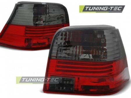 TUNING TEC Coppia Fari Fanali Posteriori Tuning GOLF 4 09.97-09.03 Fume Rosso