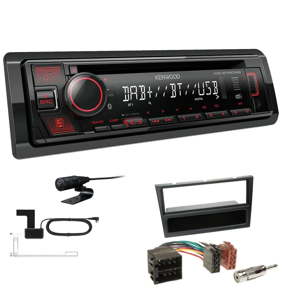 Kenwood Autoradio Spotify DAB Bluetooth für Renault Trafic II 2001-2010