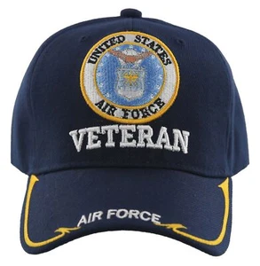 NEU! USAF AIR FORCE VETERAN SIDE LINE KUGELKAPPE MÜTZE MARINEBLAU - Bild 1 von 4