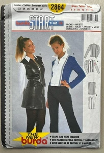 Burda SEWING PATTERN 2864 Misses' Jacket & Vest Sizes 6-16 UNCUT - Picture 1 of 2