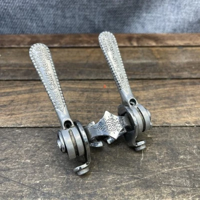 Vintage Campagnolo Record Downtube Shifters Clamp On Friction Road Bike Italy 2x - Image 1 of 4