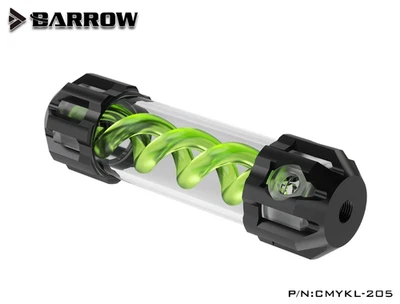 Barrow T-VIRUS Aluminium + Acryl Doppelhelix Reservoir 205 mm CMYKL-205 grün - Bild 1 von 4