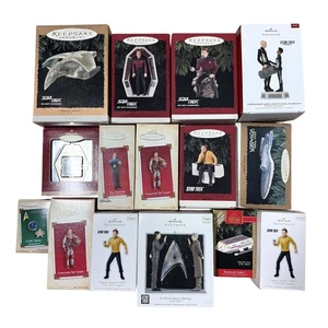 Hallmark STAR TREK Ornament Lot Of 15 Voyager Captain Commander Romulan NEW - Picture 1 of 6