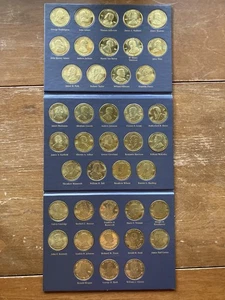 Álbum de 41 monedas de latón A COMPLETE Coin History of the U.S. Presidents 1789-1993 - Imagen 1 de 5
