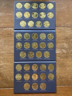 A COMPLETE Coin History of the U.S. Presidents 41 Brass Coins Album 1789 - 1993 - Image 1 of 4