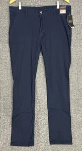 Pantalones chinos Galaxy by Harvic para hombre 34x32 azul marino 4 vías elásticos flexibles calce ajustado - Imagen 1 de 13