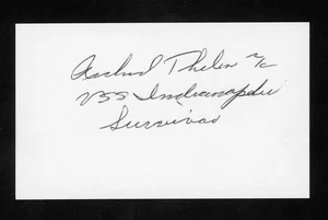 Richard Thelen DEC. WWII USS Indianapolis Survivor Signed 3x5 Index Card E28392 - Picture 1 of 1