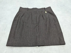 Holland Cooper Skirt Womens UK 14 Mini 100% Wool Blend Herringbone Made in UK - Picture 1 of 11