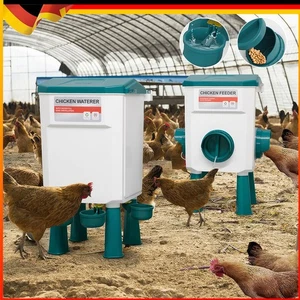 Futterautomat hühner Hühnertränke Futterspender Futtertrog Automatische-Feeder , - Bild 1 von 24