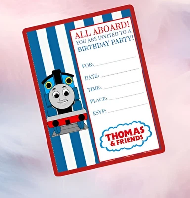 THOMAS THE TANK ENGINE BIRTHDAY PARTY INVITATIONS - Image 1 of 4