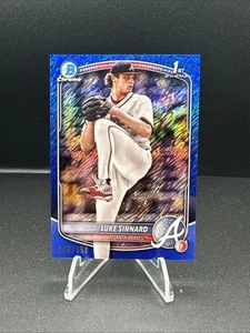 2025 Bowman Chrome Luke Sinnard Blue Shimmer Refractor /150 Braves #BCP-62 - Picture 1 of 3