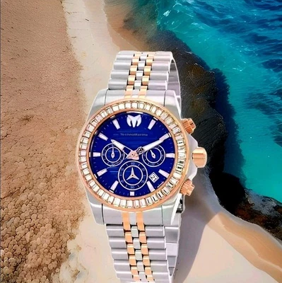 TechnoMarine MANTA RAY 42mm Swiss Components Seiko TMI Movement ROSE TWO-TONE  - Image 1 of 4