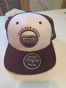 Zephyr Texas A & M Aggies Licensed Trucker Style Adjustable Back NWT Cap - Picture 1 of 9
