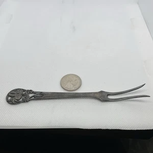 Tenedor vintage plateado oliva/encurtido. Estampado en la parte posterior OVM. Regalo - Imagen 1 de 11