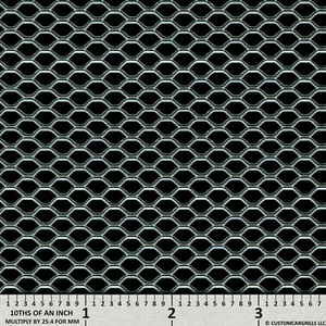 CCG UNIVERSAL 18" x 48" SMALL HEXAGON ALUMINUM GRILL GRILLE MESH SHEET SILVER - Picture 1 of 11