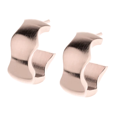 Ernstes Design Evia Ohrringe Creolen E582 Edelstahl vergoldet Halbcreolen - Bild 1 von 3