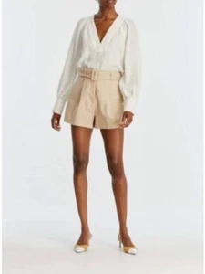 Veronica Beard Women's White Silk V-Neck Long Sleeve Osler Blouse Top Size 0 - Picture 1 of 12