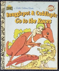 SNUGGLEPOT & CUDDLEPIE GO TO THE RACES 1996 Little Golden Book - Picture 1 of 3