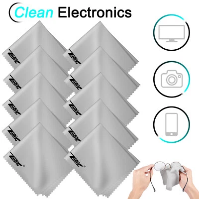 DONWELL 10Pcs Microfiber Cleaning Cloth Cleaner For Glasses Phone Screen Camera Lens LCD
