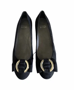 Stuart Weitzman Beaudelair Wildleder Schleife Keilabsatz Größe 8 gebraucht, in einwandfreiem Zustand - Bild 1 von 5