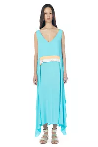 ELISA CAVALETTI langes Kleid türkis Gr. L ELP242012703 Sommer - Bild 1 von 2