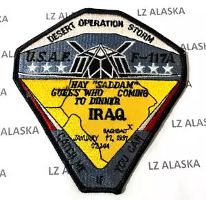OPERATION DESERT STORM PATCH USAF F-117 NIGHTHAWK STEALTH BODENANGRIFF FLUGZEUG - Bild 1 von 3