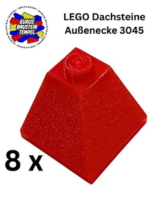 LEGO 8 x Dachstein Ecke Außenecke 3045 rot Slope Roof Brick Creator City Haus  - Picture 1 of 4