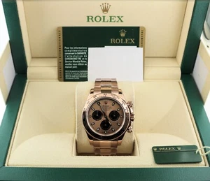 2016 Rolex Daytona 116505 Sundust Panda Dial 18kt Rose Oyster With Papers 40mm - Picture 1 of 10