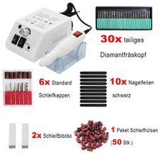 Nagelfräser Set Schleifsteine 4 Farben Fräser Feile Maniküre Profi Elektrische